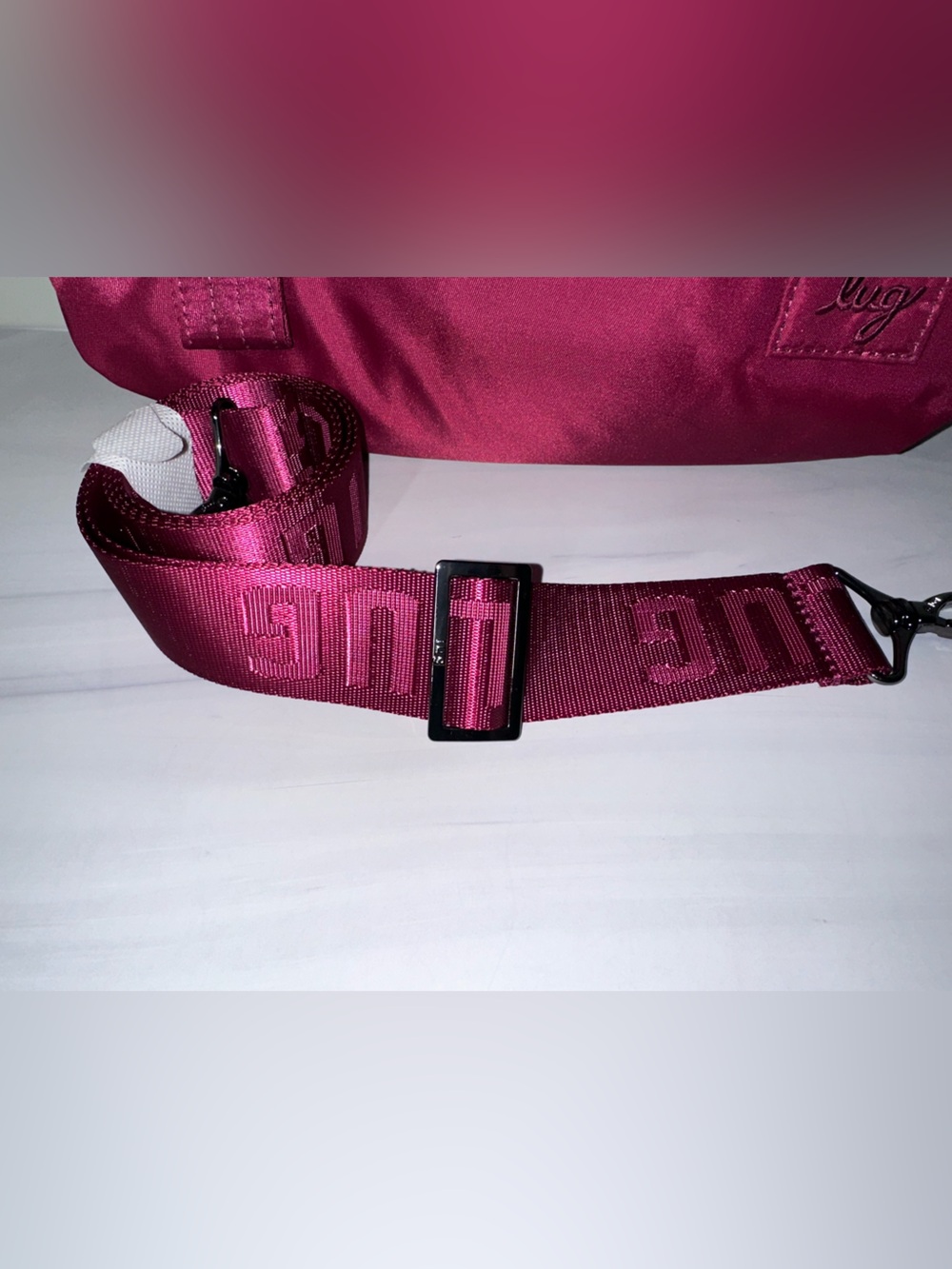 Lug Moonwalk crossbody - Raspberry - new! w/ Lug stitched strap - Picture 2 of 11
